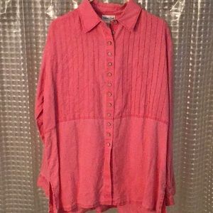 Linen tunic, salmon color